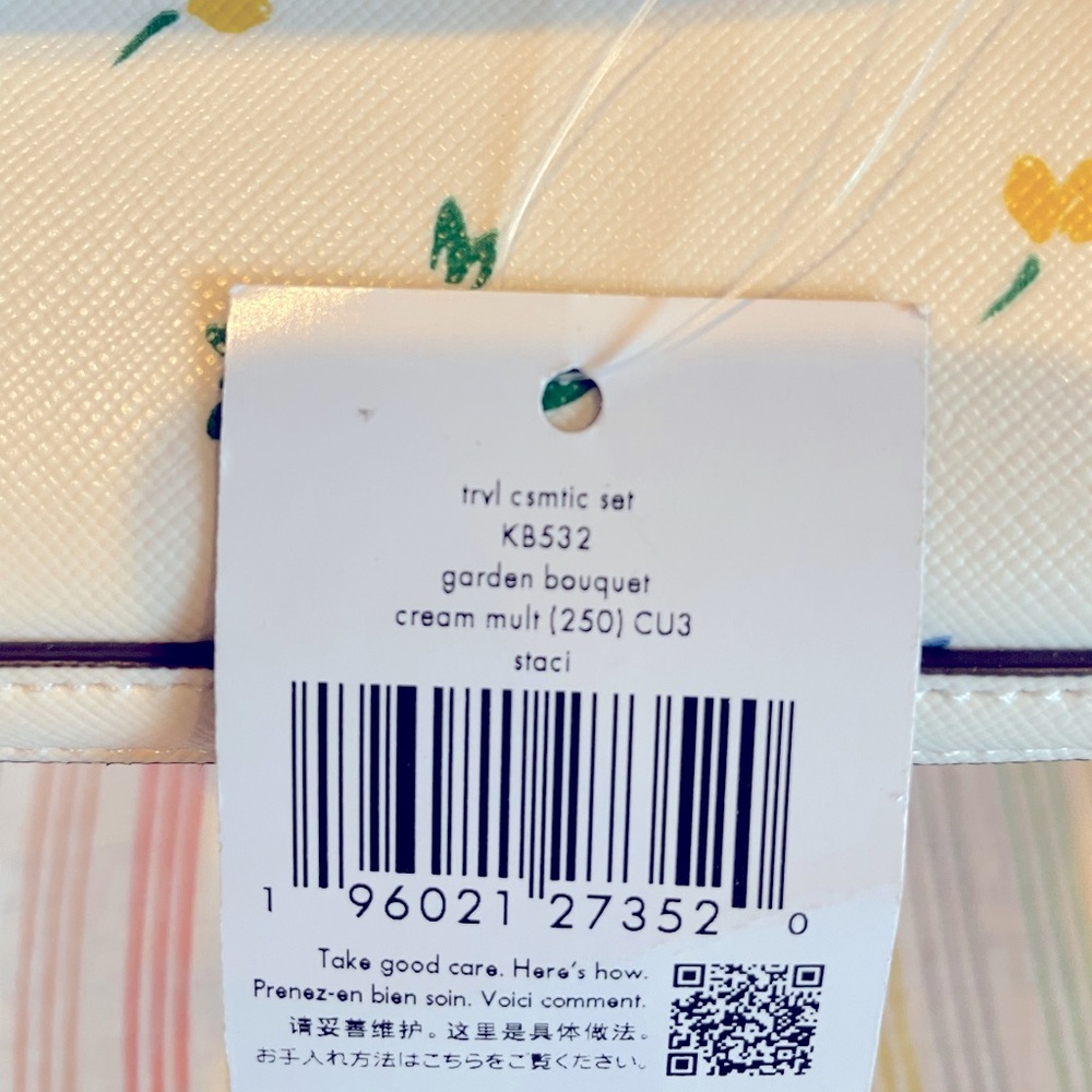 Kate Spade Floral Makeup Case Staci Garden Bouquet Travel Cosmetic Set of 2 NWT - Picture 8 of 8
